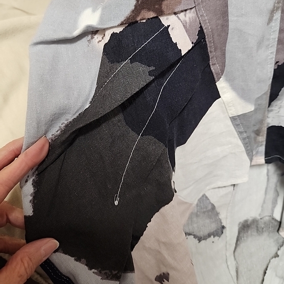 For Cynthia linen blend asymmetrical hem boho beachy party dinner NWT sz S - Picture 12 of 12